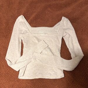 XXS Cream Long Sleeve Top